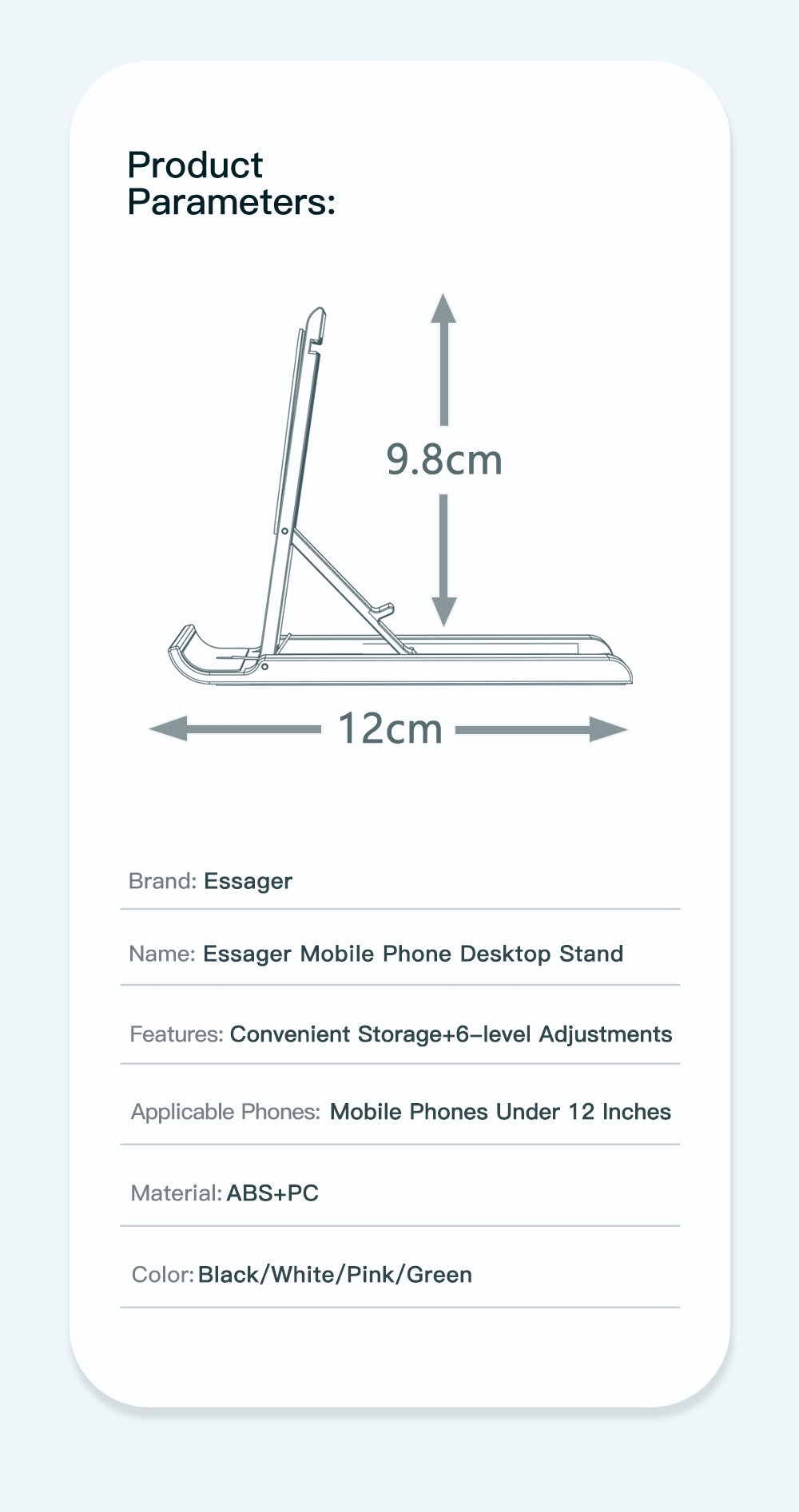 EssagerDesktopPhoneHolderStand6LevelAdjustmentsforiPhone131211Xiaomi12Redmi-1974920-6