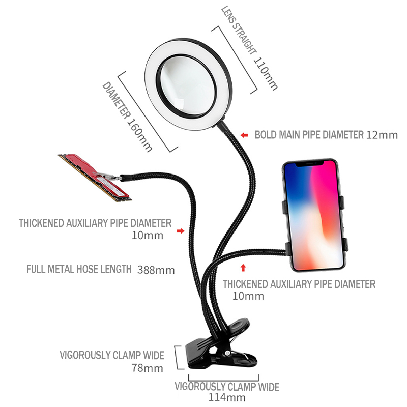 FlexibleArmSteplessDimmable3ColorModes10XLEDMagnifyingLampwithClamp-1787588-6