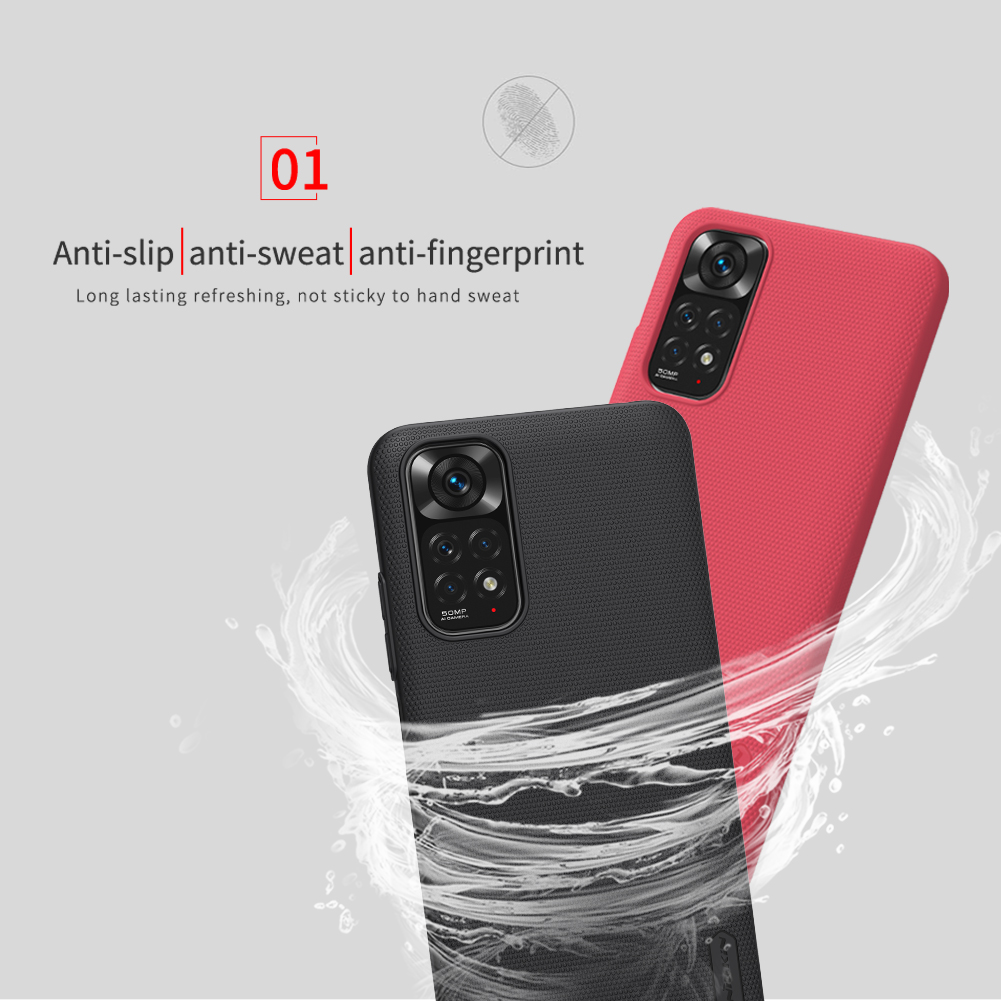 NillkinforXiaomiRedmiNote11IntEditionCaseMatteAnti-FingerprintAnti-ScratchShockproofHardPCProtective-1974488-8