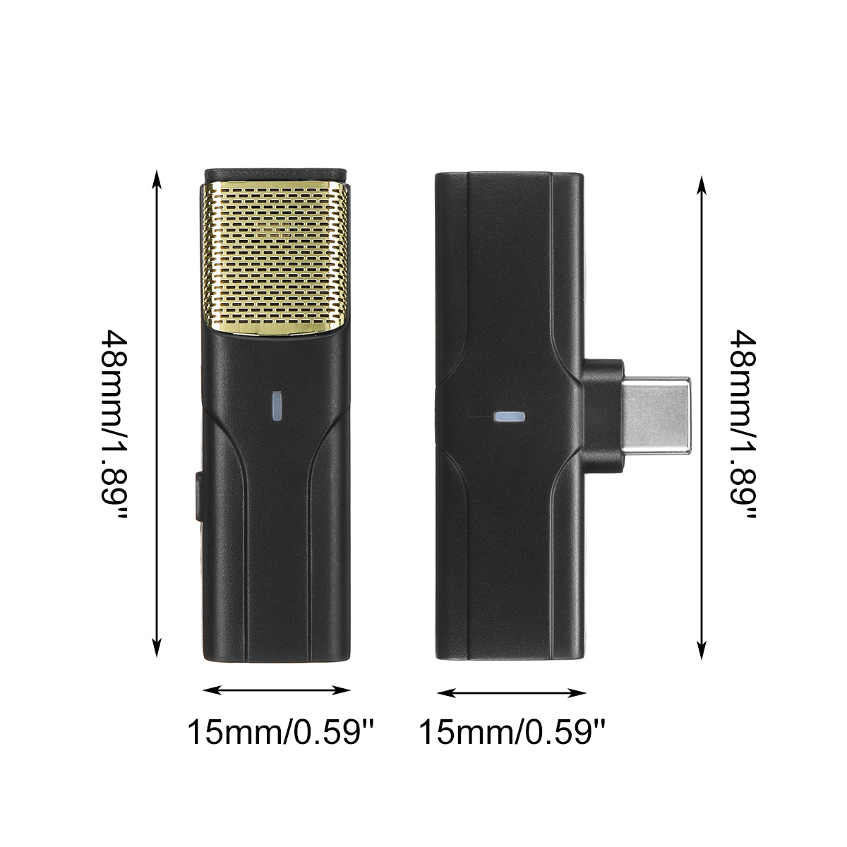 Type-CIOSInterfaceNoiseReductionWirelessLavalierMicrophoneClip-onLapelMicForiPhoneAudioVideoRecordin-1915388-14