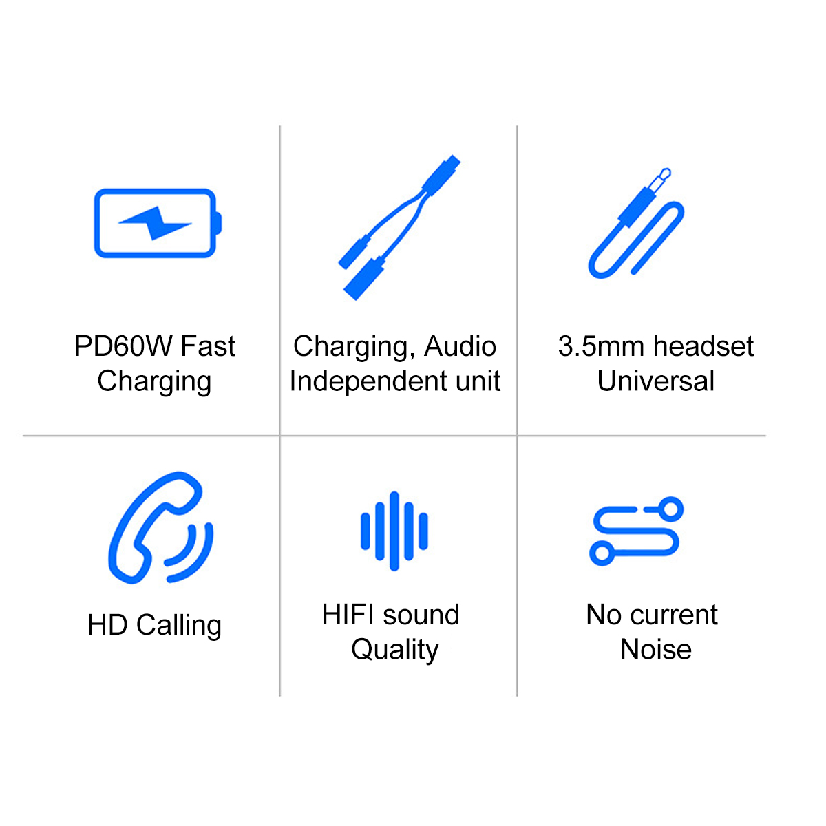 USBTypeCto35mmJackAuxAudioEarphoneAdapterPD60WFastChargingUsb-COTGConverterforHuaweiforSamsungS21Ult-1998263-2