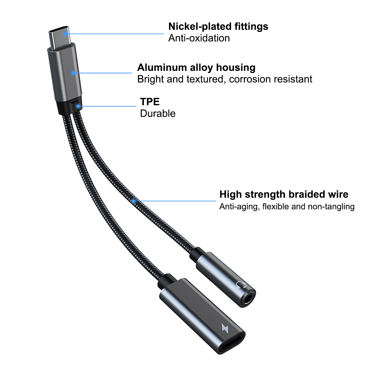 USBTypeCto35mmJackAuxAudioEarphoneAdapterPD60WFastChargingUsb-COTGConverterforHuaweiforSamsungS21Ult-1998263-10