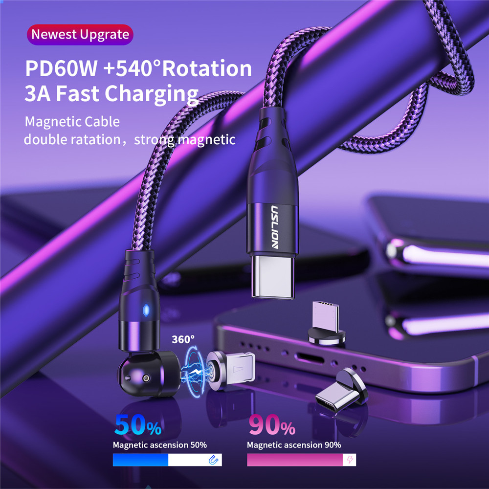 USLIONPD60WType-CforType-CiPMicroCableFastChargingDataTransmissionMagneticLine1M2MLongforiPhone14Pro-1977477-1