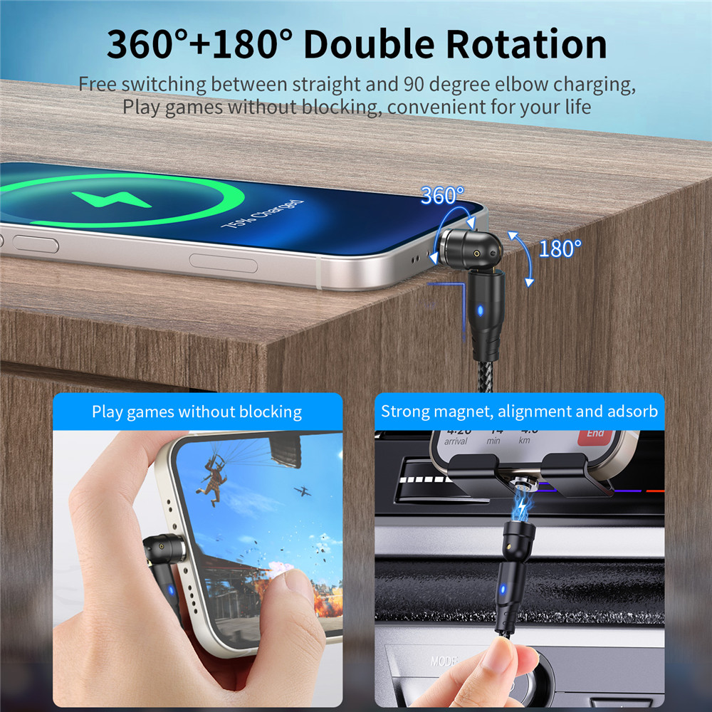 USLIONPD60WType-CforType-CiPMicroCableFastChargingDataTransmissionMagneticLine1M2MLongforiPhone14Pro-1977477-8