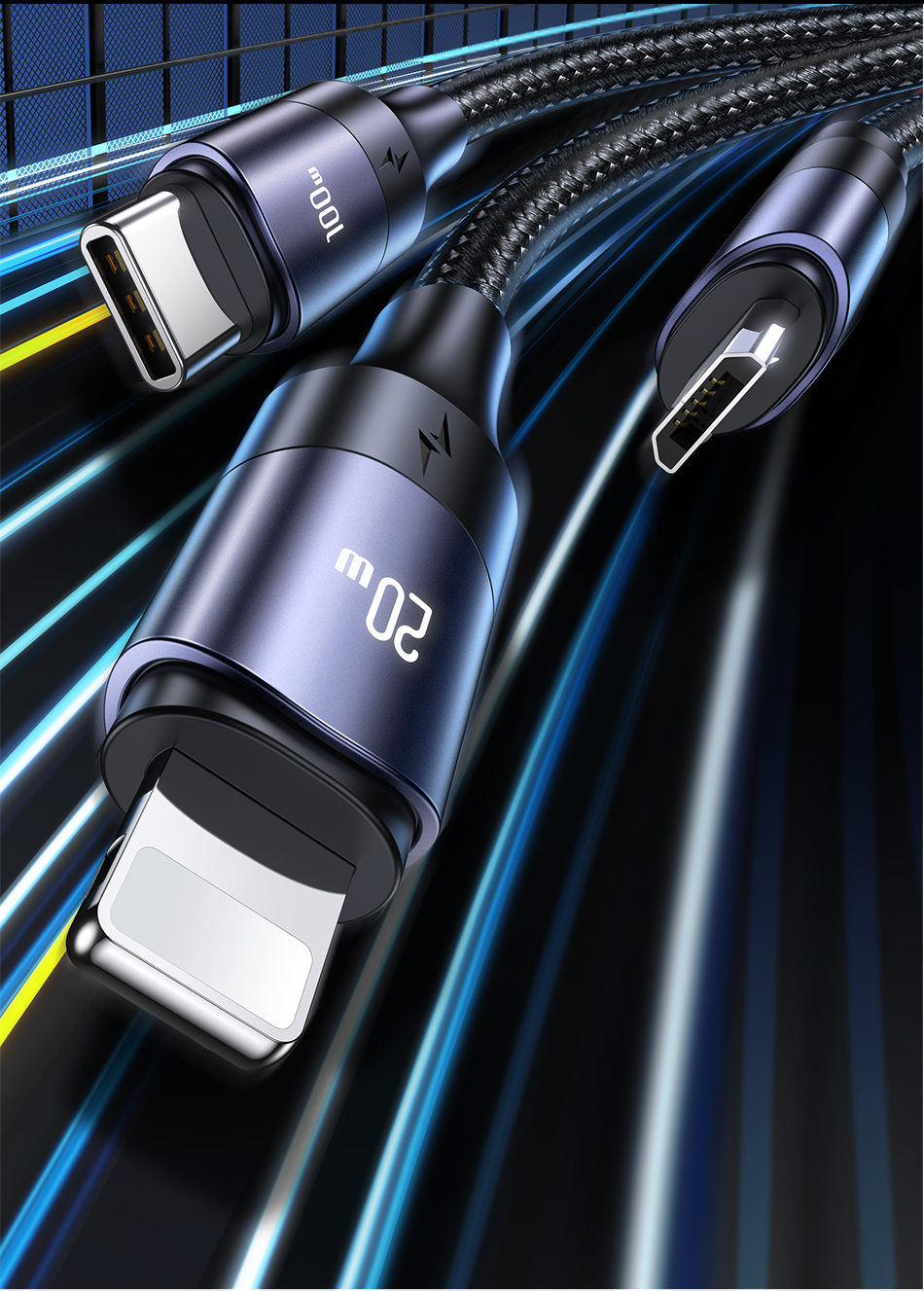 UsamsUS-SJ511U716A100WUSB-AUSB-CtoiPMicroType-CCableFastChargingDataTransmissionCopperCoreLine12MLon-1994686-13