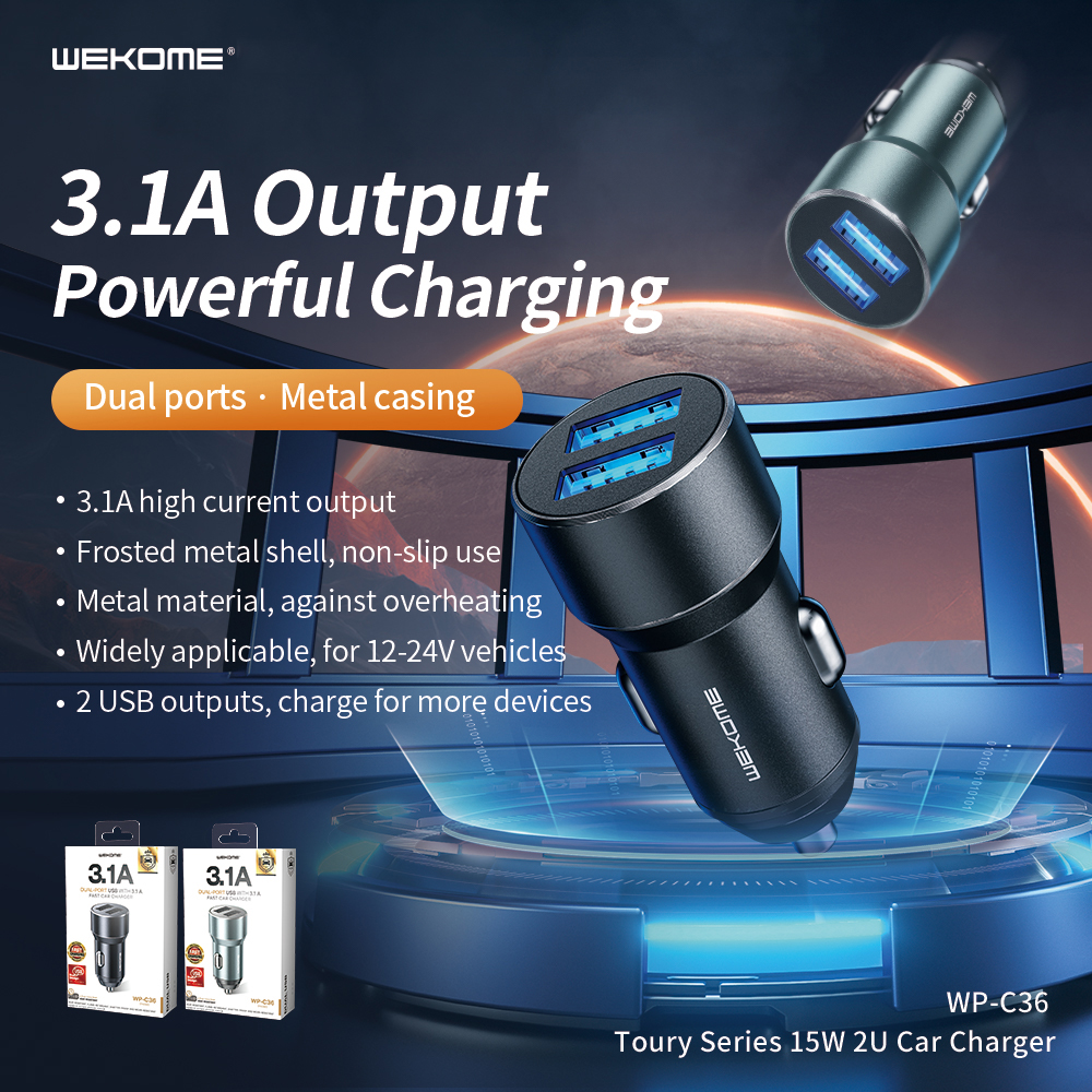 WEKOMEWP-C3615W2-PortUSBCarChargerAdapter15WDualUSB-AFastChargingforiPhone131414ProforHuaweiMate50fo-1985718-7