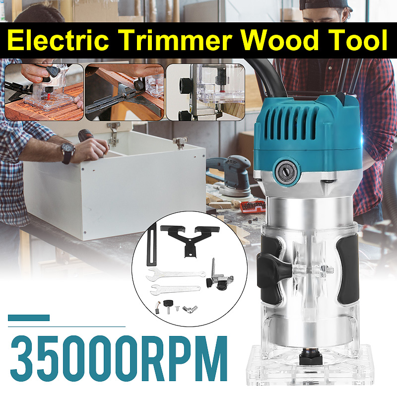 1100W220VElectricHandTrimmer35000RPMCordedWoodLaminatePalmRouterElectricTrimmerWoodTool-1683299-1