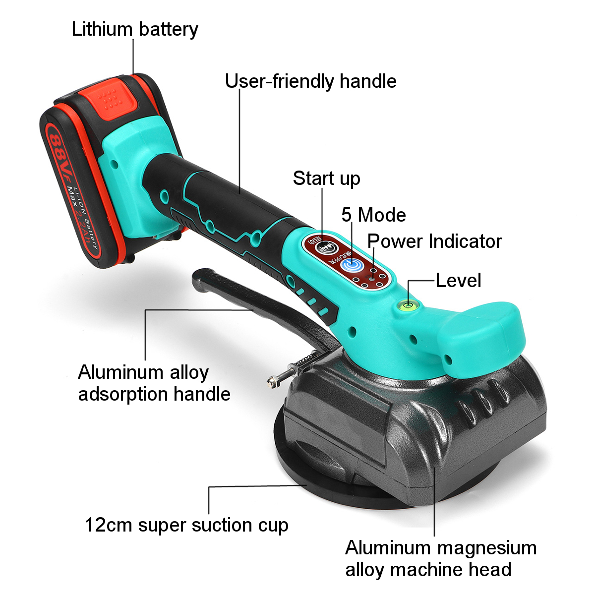 18V6SpeedTileTilingMachineVibratorSuctionLEDLightFor120x120cmCeramicFloorW2pcsBattery-1788182-9