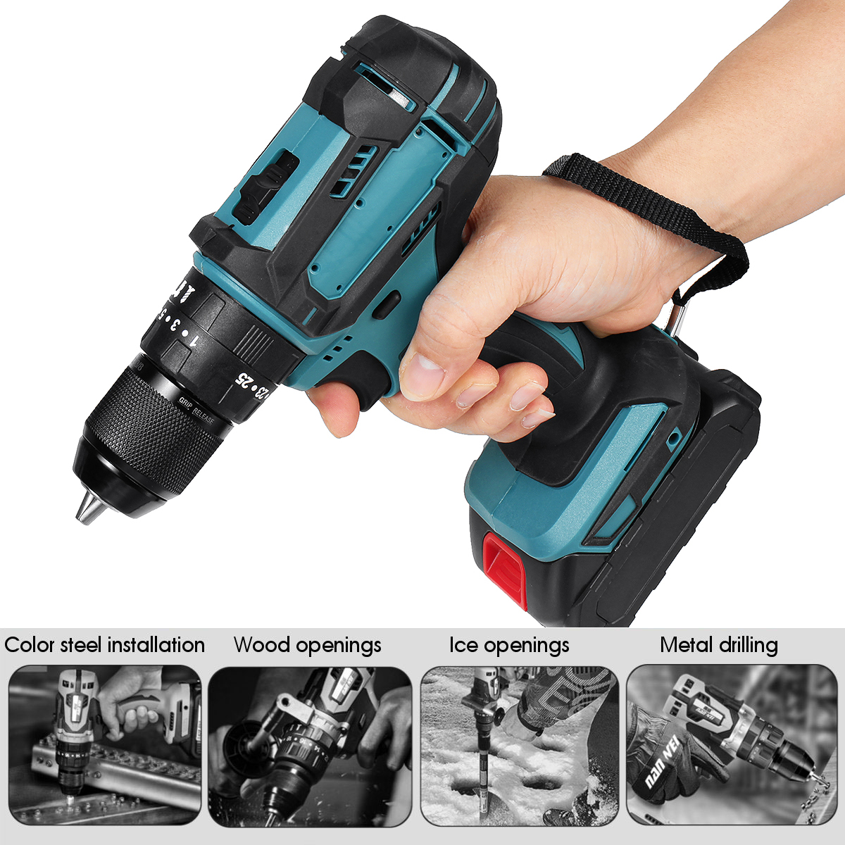 350Nm4000rpmElectricdrill3In1HammerFlatDrillScrewdriverChurnDrillwithBattery-1955074-14