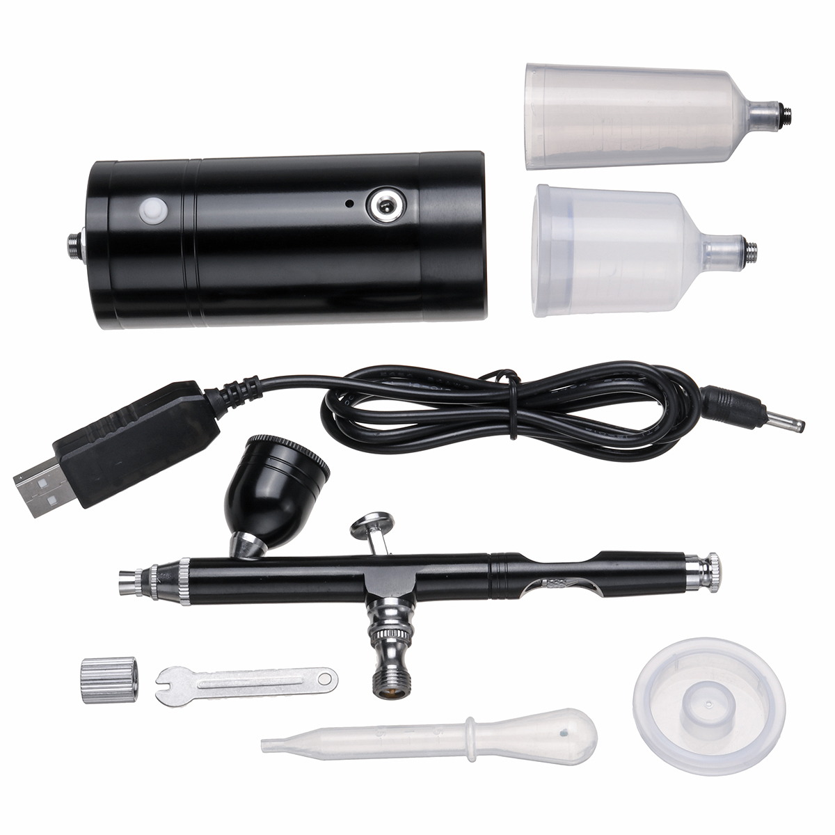 BlackPortableRechargeableMiniElectricSmallAirbrushAirPumpSetMarkerPenAtmosphericPressureModelSprayPa-1920070-1