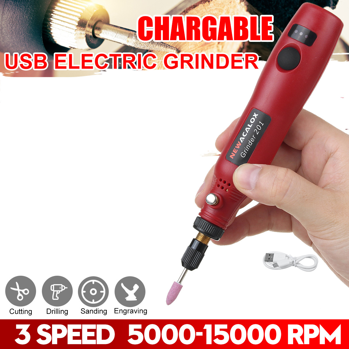 DC5V10WMiniElectricRotaryTools5000-15000rpmCordlessDrillGrinderPenEngravingSanderKit-1723679-1