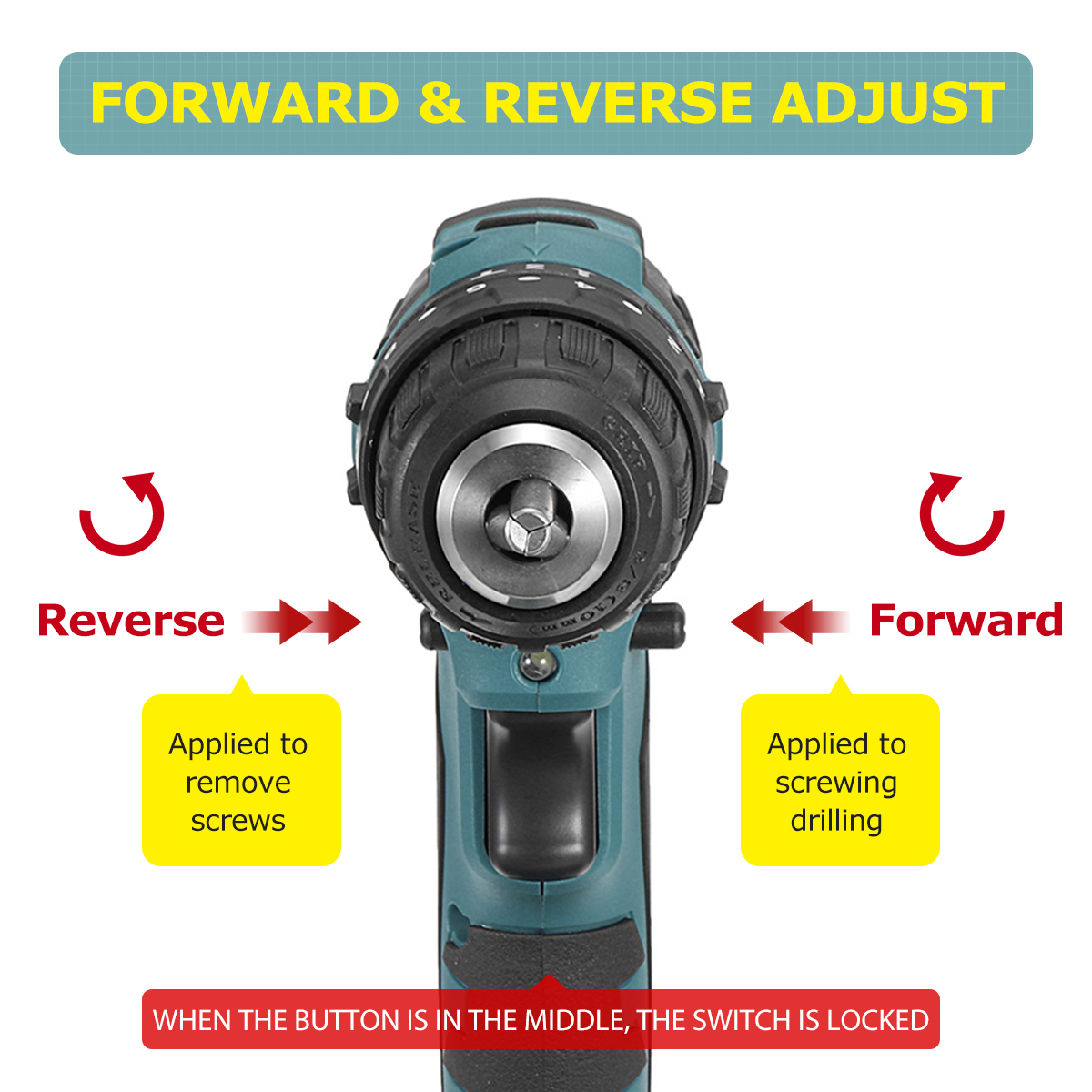 Drillpro10mm13mmCordlessBrushlessImpactDrillDriverRechargableElectricScrewdriverDriverFitMakita-1890675-6