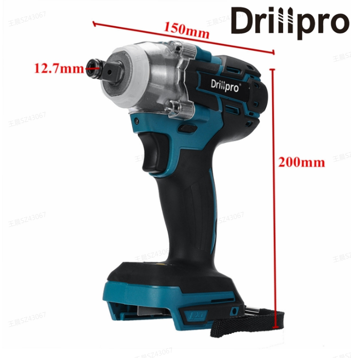 Drillpro18V520NM12Li-IonBrushlessCordlessImpactElectricWrenchDriverReplacementTool-1937344-3