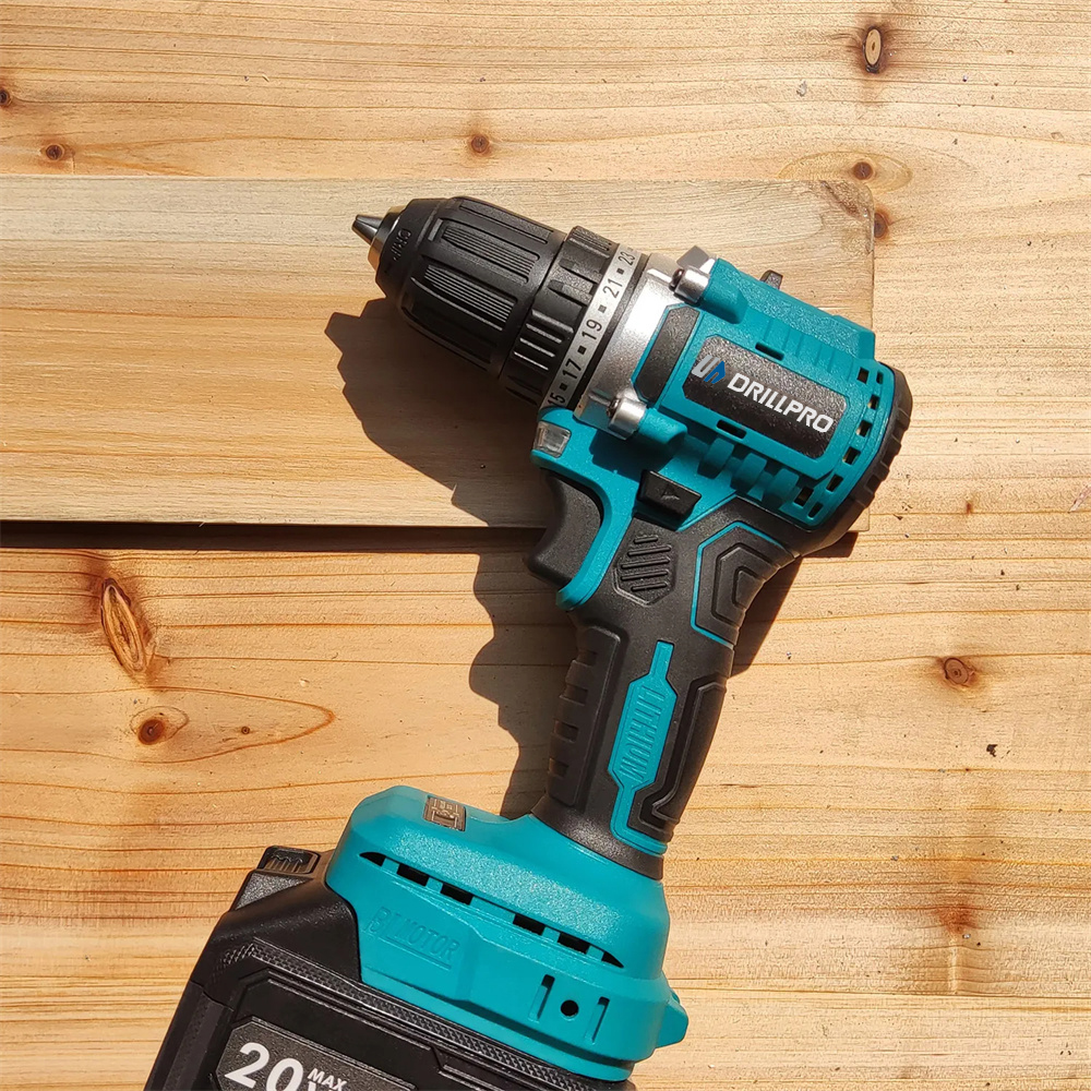 Drillpro18VBrushlessCordlessDrillPowerToolwithKeylessChuck2-SpeedControlCompactDesignLEDLightforHome-2006029-1