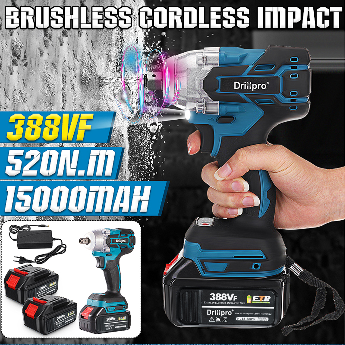 Drillpro2in1520NMBrushlessImpactCordlessElectricWrenchPowerToolW12xBattery-1853643-1