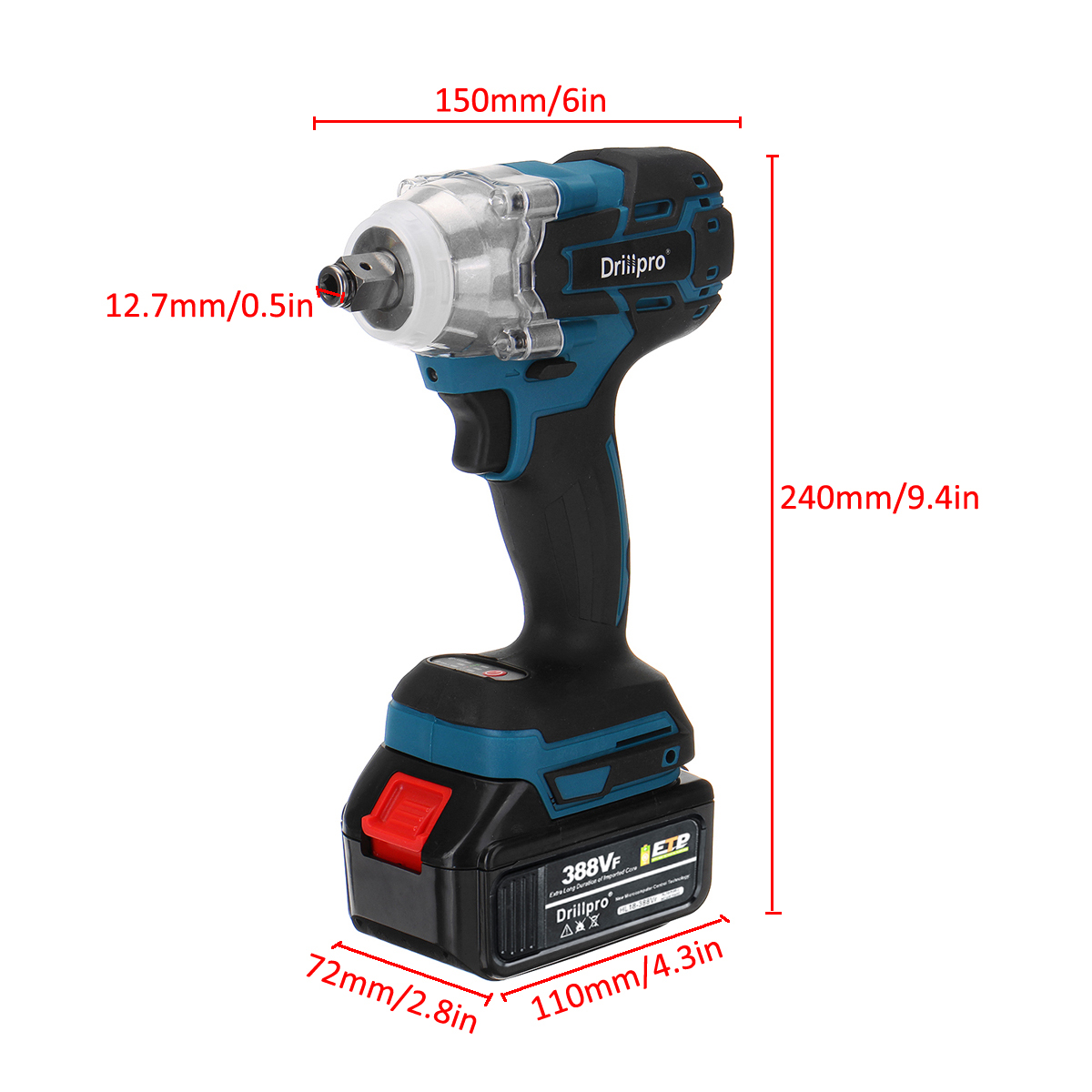Drillpro2in1520NMBrushlessImpactCordlessElectricWrenchPowerToolW12xBattery-1853643-13