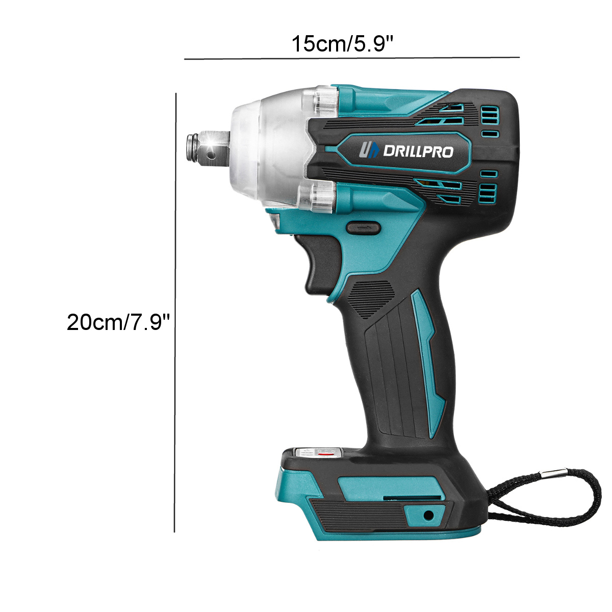Drillpro2in1520NmBrushlessCordless12inchElectricImpactWrenchReplacementforMak18VBattery-1775592-2