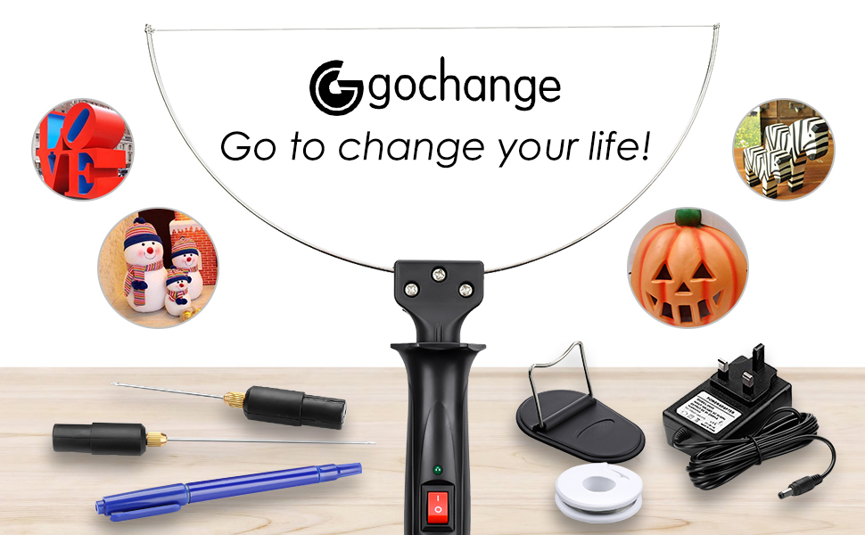 GOCHANGE8PcsFoamCutterElectricCuttingMachinePenToolsKit100-240V18WStyrofoamCuttingPenUKPlug-1438977-1
