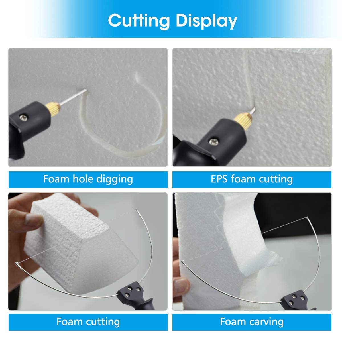 GOCHANGE8PcsFoamCutterElectricCuttingMachinePenToolsKit100-240V18WStyrofoamCuttingPenUKPlug-1438977-9