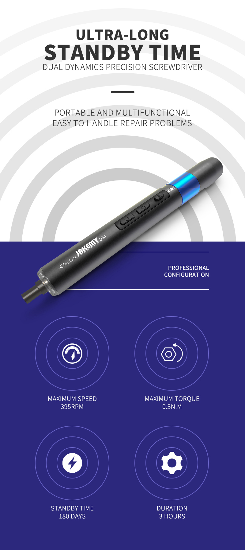 JAKEMYDualDynamicsPrecisionElectricScrewdriverAluminumAlloy395RPMPortableMultifunctionalTopRatedTool-1997547-6