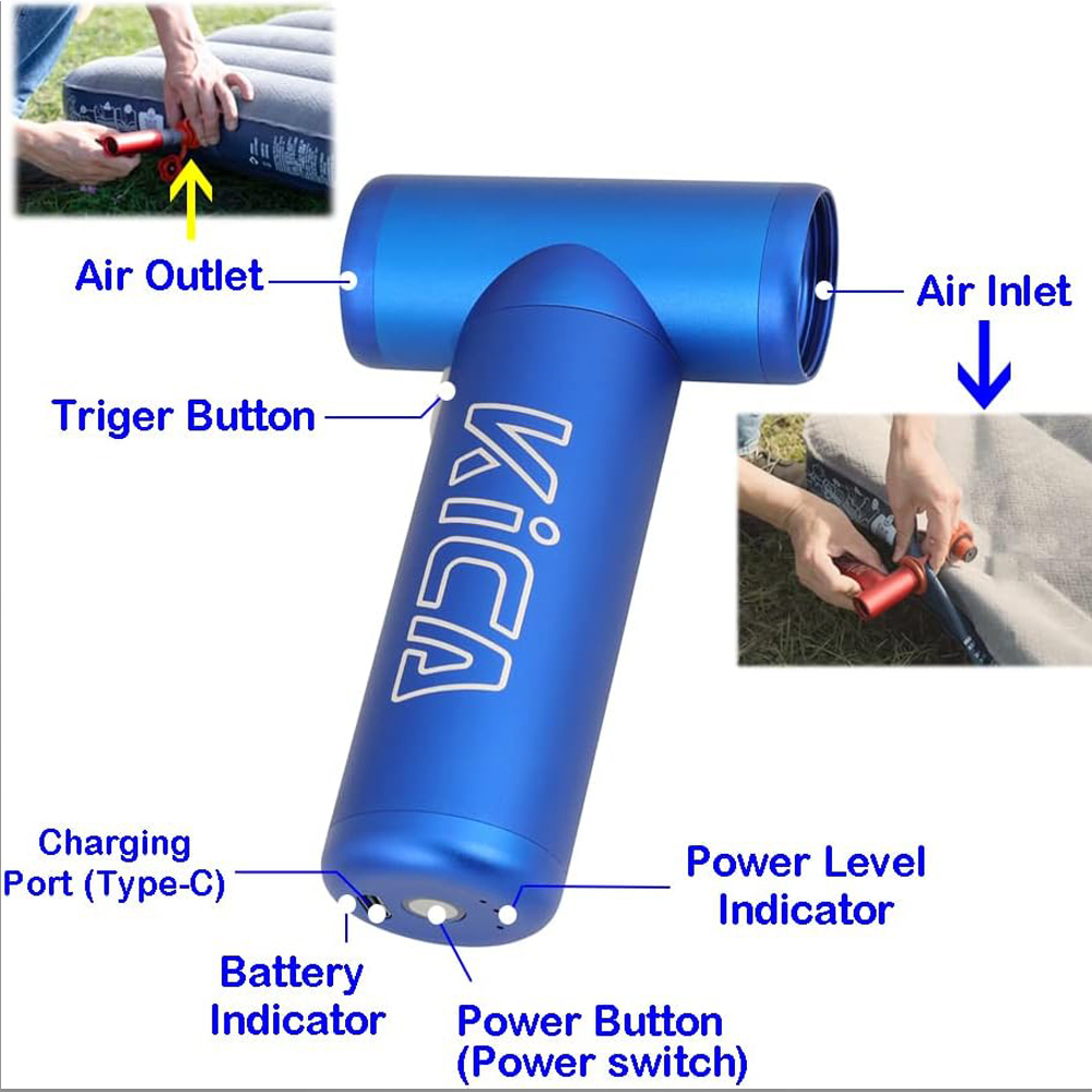 KICAJetfan10ElectricAirDuster220gLightweightPortableCleaningToolwith86000RPMHighSpeedRechargeableBat-2005755-3