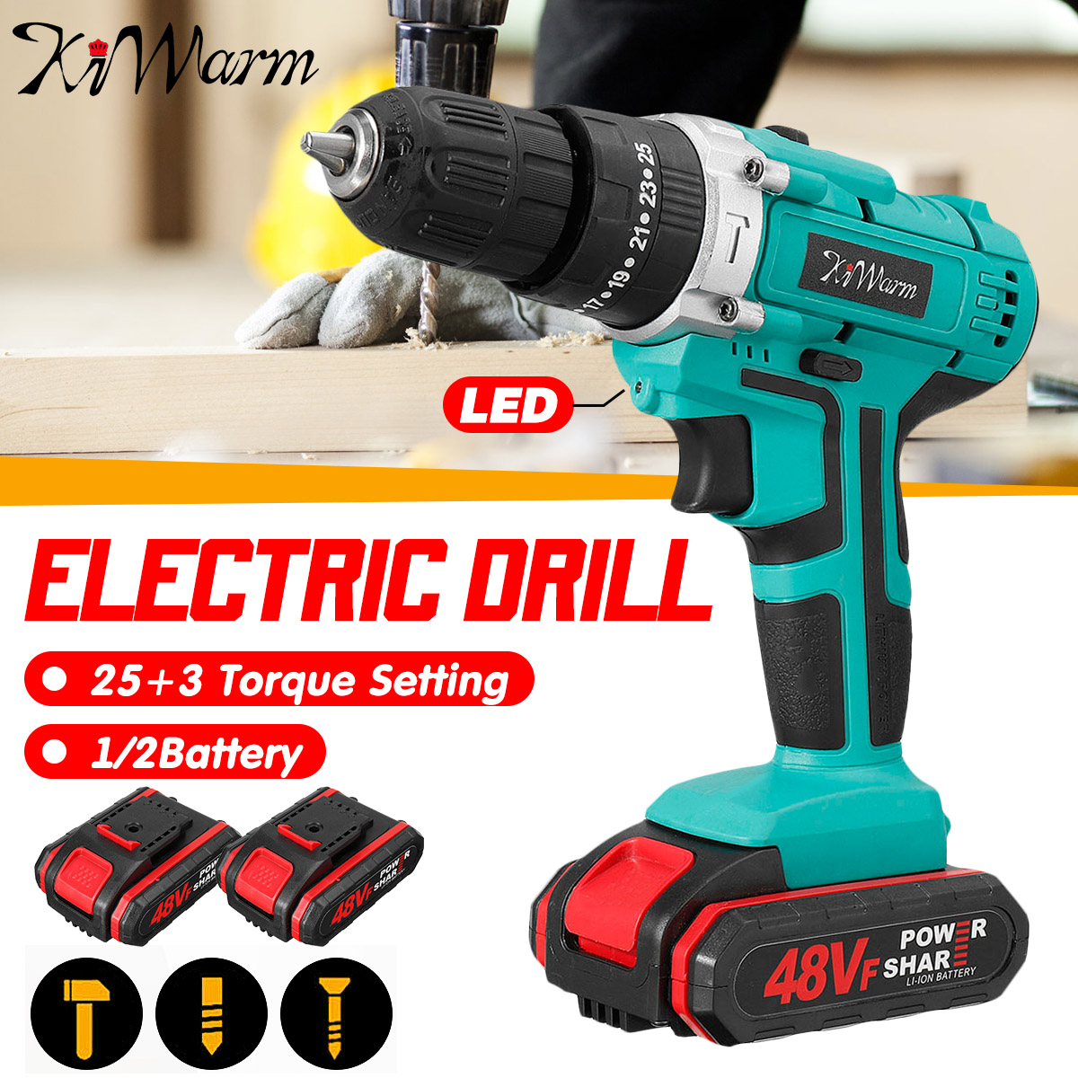 KiWarm1200mAh48VFBrushlessCordlessImpactDrillElectricImpactDrillwithBattery-1936524-1
