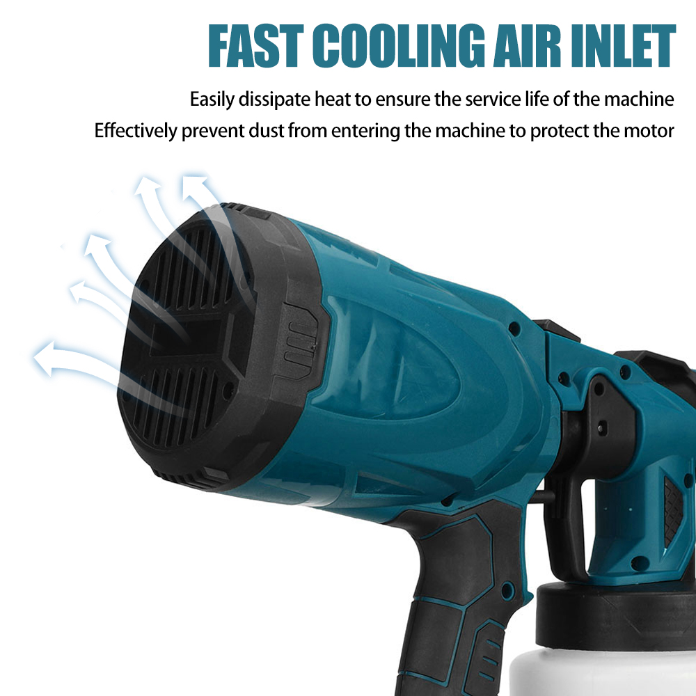 MUSTOOL1300W25000RPMCordlessPaintSprayerSprayGunswithNozzles800MLPot-1939785-12