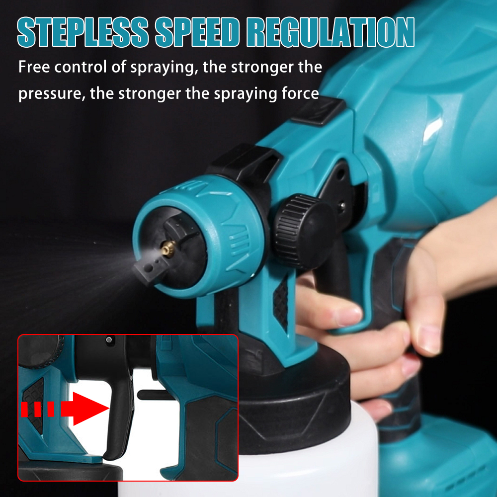 MUSTOOL1300W25000RPMCordlessPaintSprayerSprayGunswithNozzles800MLPot-1939785-3