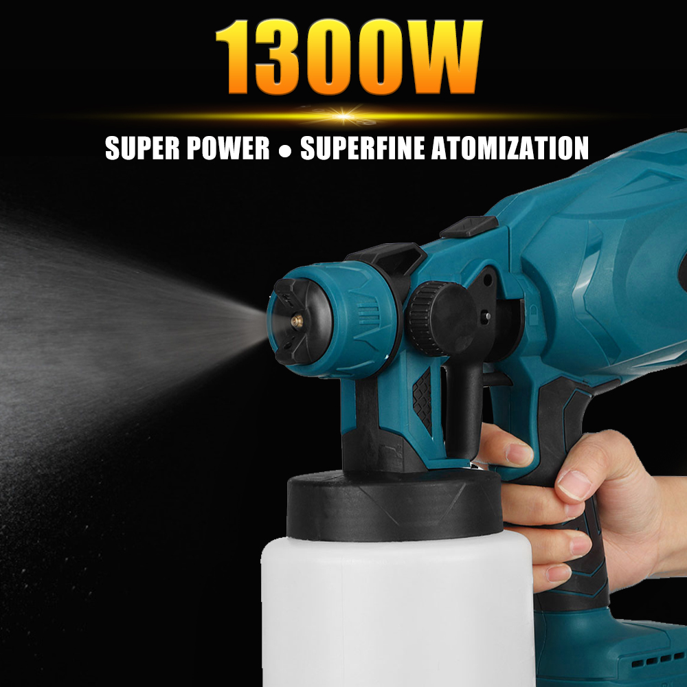 MUSTOOL1300W25000RPMCordlessPaintSprayerSprayGunswithNozzles800MLPot-1939785-6
