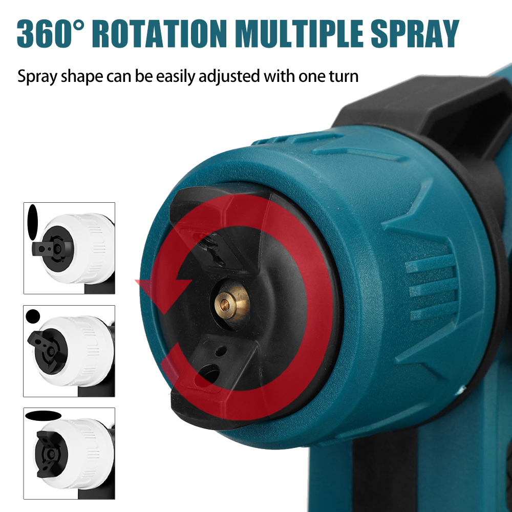 MUSTOOL1300W25000RPMCordlessPaintSprayerSprayGunswithNozzles800MLPot-1939785-8