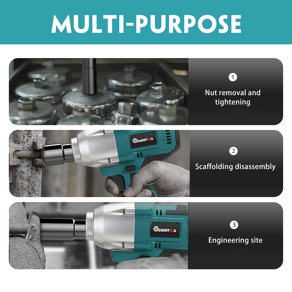 MUSTOOL1600NM6200RPMBrushlessElectricImpactWrench12inchSocketWrenchForwardLockSwitchwithwithoutBatte-1943527-12