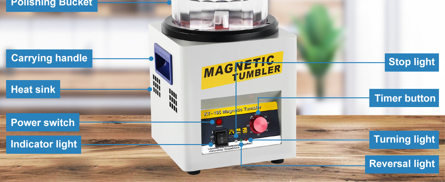 MagneticTumblerJewelryPolisher220VMetalPolishingMachinewithAdjustableFrequencyFastProcessingSpeedfor-2006210-3