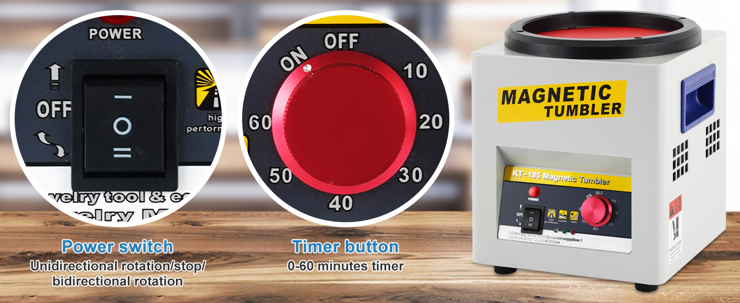 MagneticTumblerJewelryPolisher220VMetalPolishingMachinewithAdjustableFrequencyFastProcessingSpeedfor-2006210-4