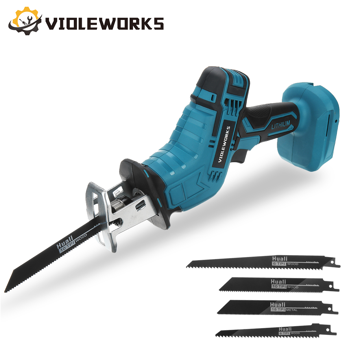 PortableCordlessElectricSawReciprocatingSawNoBatterywith4PCBladesMetalWoodCuttingToolfor18VBattery-1974862-1