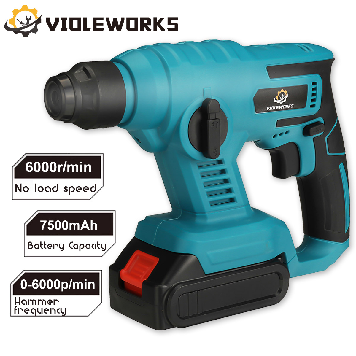 VIOLEWORKS21V20mmElectricBrushlessImpactHammerElectricDrillRechargeableWoodworkingMaintenanceToolW1p-1929407-1
