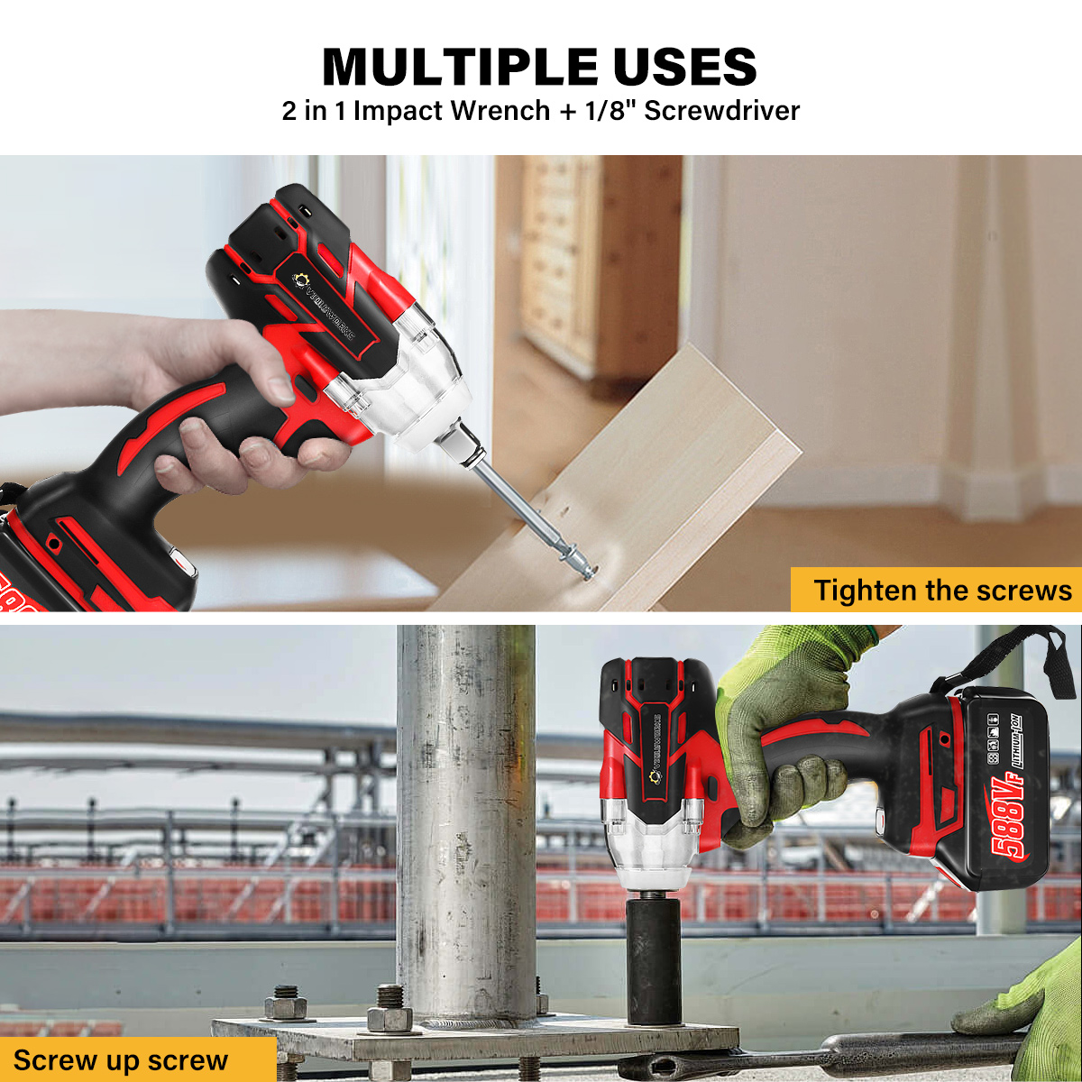 VIOLEWORKS580NM2in1ElectricCordlessBrushlessImpactWrenchDriverSocketScrewdriver-1823402-8