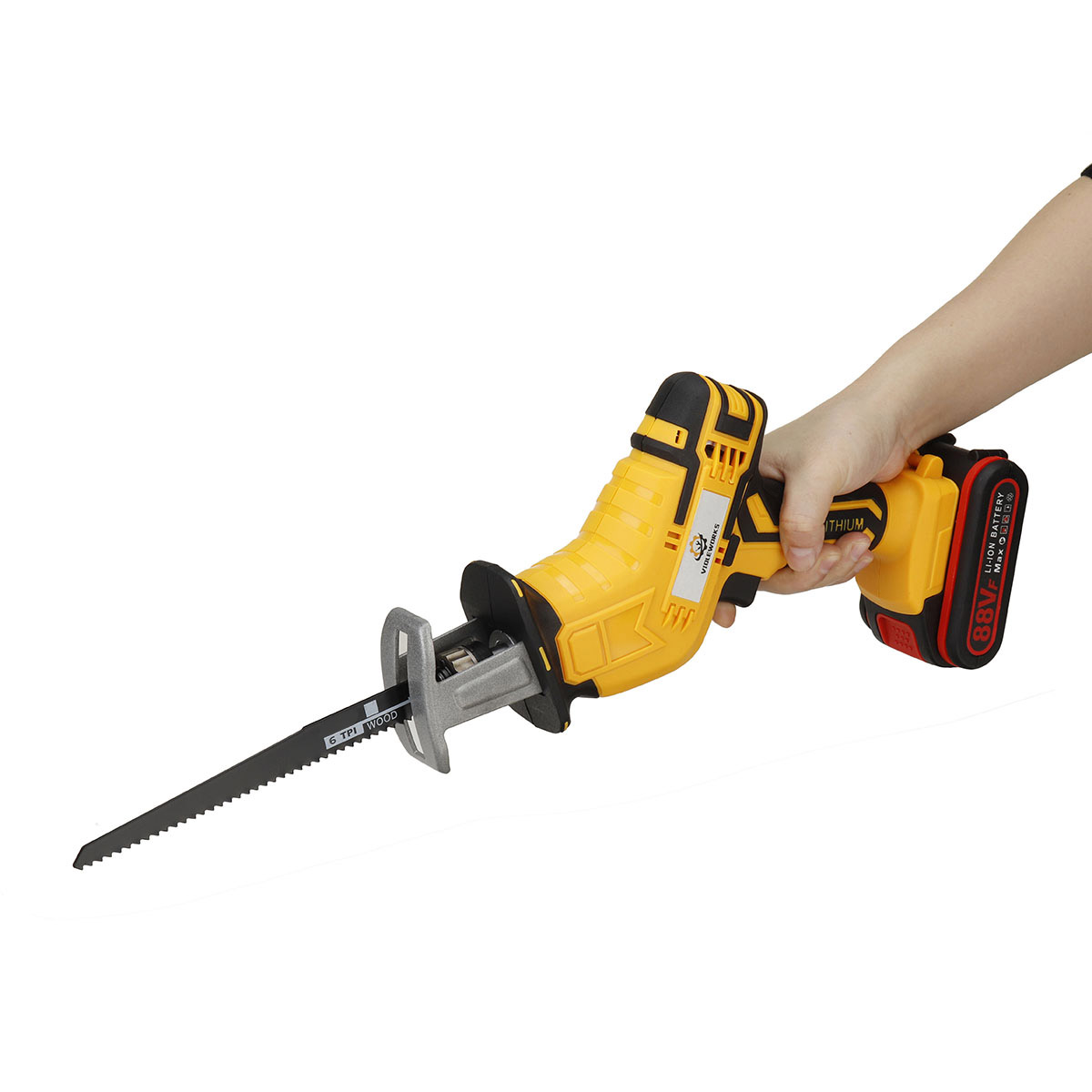 VIOLEWORKS88VF10mmCordlessElectricReciprocatingSaww4BladesElectricWoodCuttingRecipPrunning-1699272-9