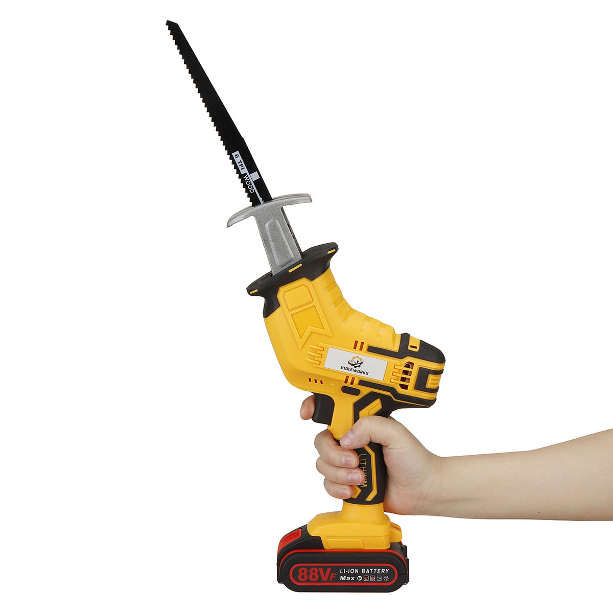 VIOLEWORKS88VF10mmCordlessElectricReciprocatingSaww4BladesElectricWoodCuttingRecipPrunning-1699272-10