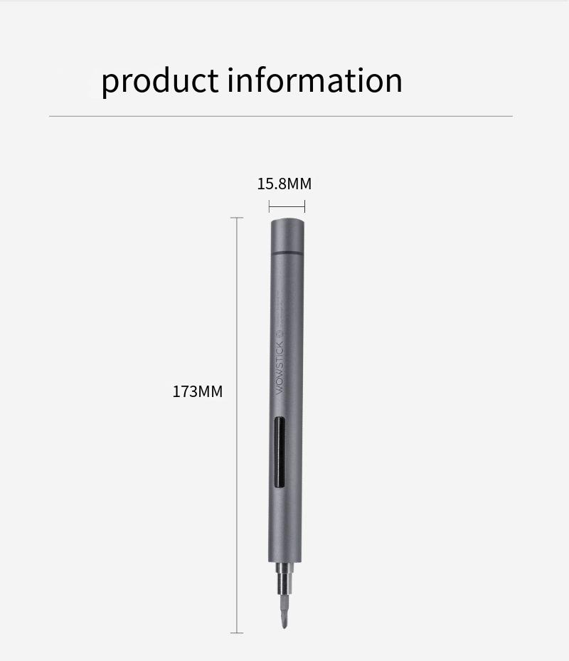 WOWSTICKTRYElectricScrewdriverDeepSpaceAshCompactDesignwith20BatchHeads180DaysStandbyLongBatteryLife-1994196-13