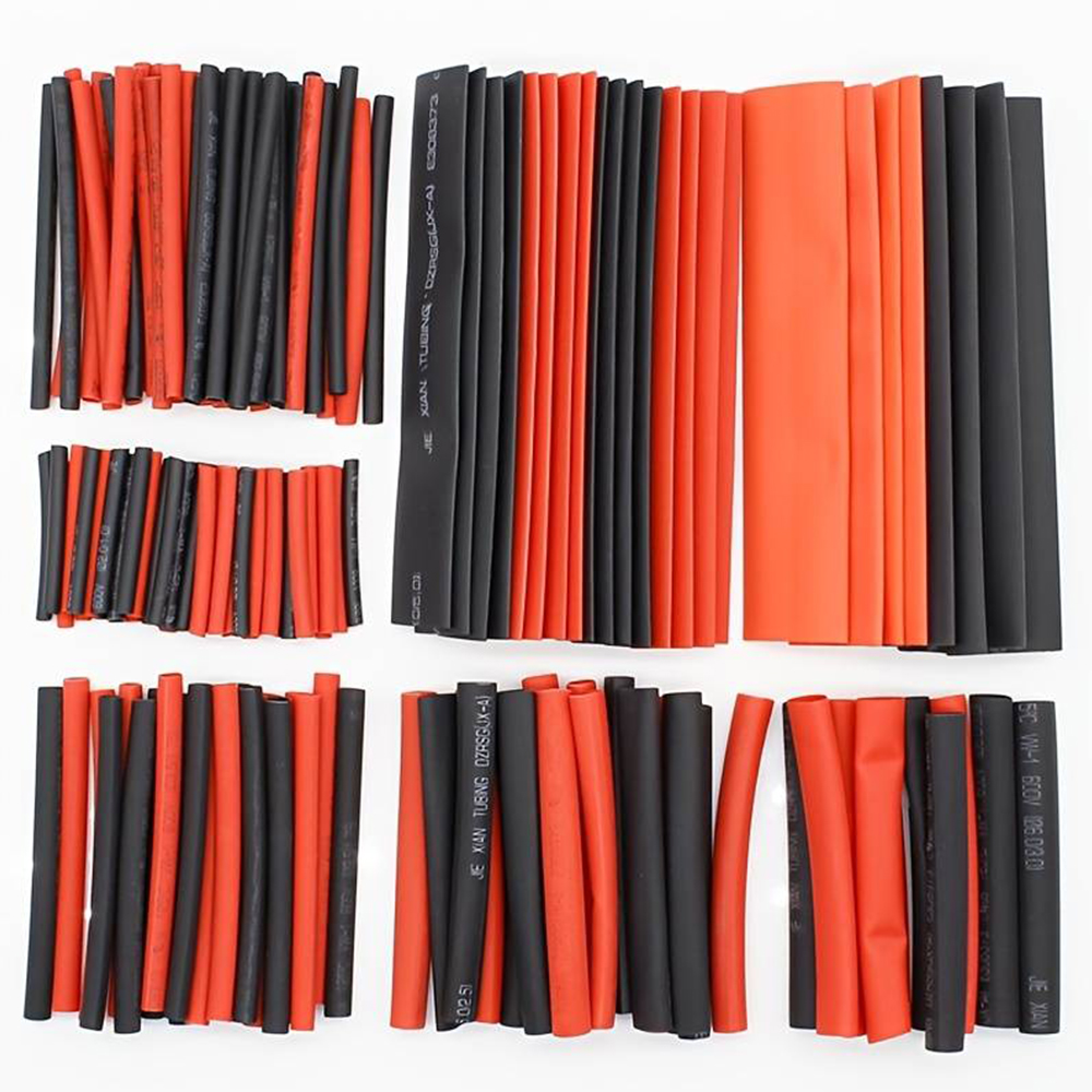 127PcsHeatShrinkTubingSet21ThermoresistantTubeRedBlackShrinkWrappingWireProtectionHeat-shrinkableShe-1987062-1