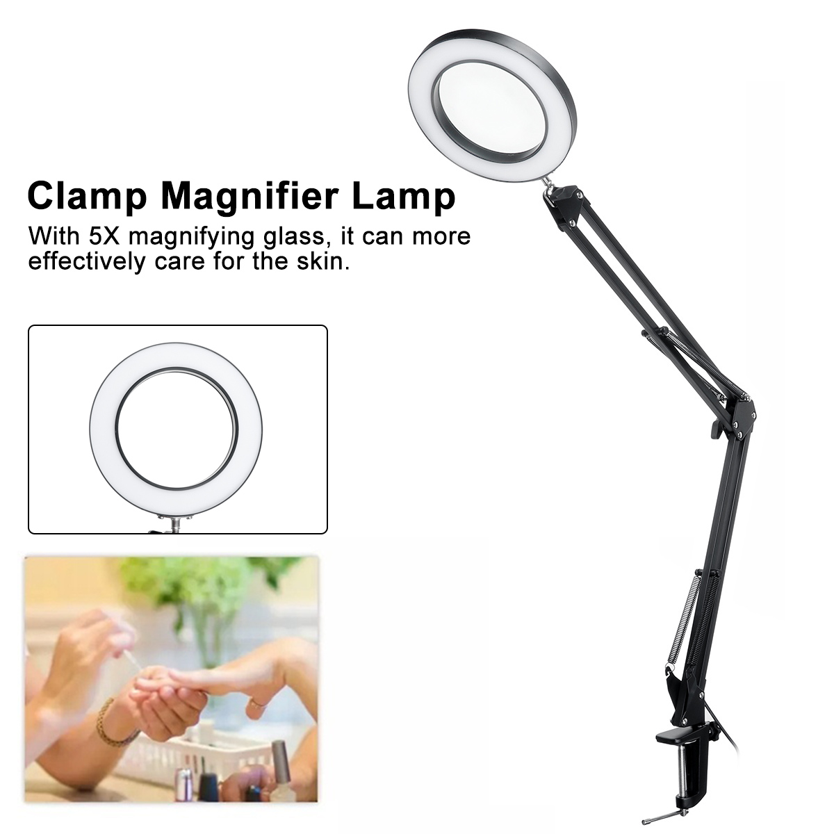 5XMagnifyingLampClampMountLEDMagnifierLampManicureTattooBeautyLight-1801341-8