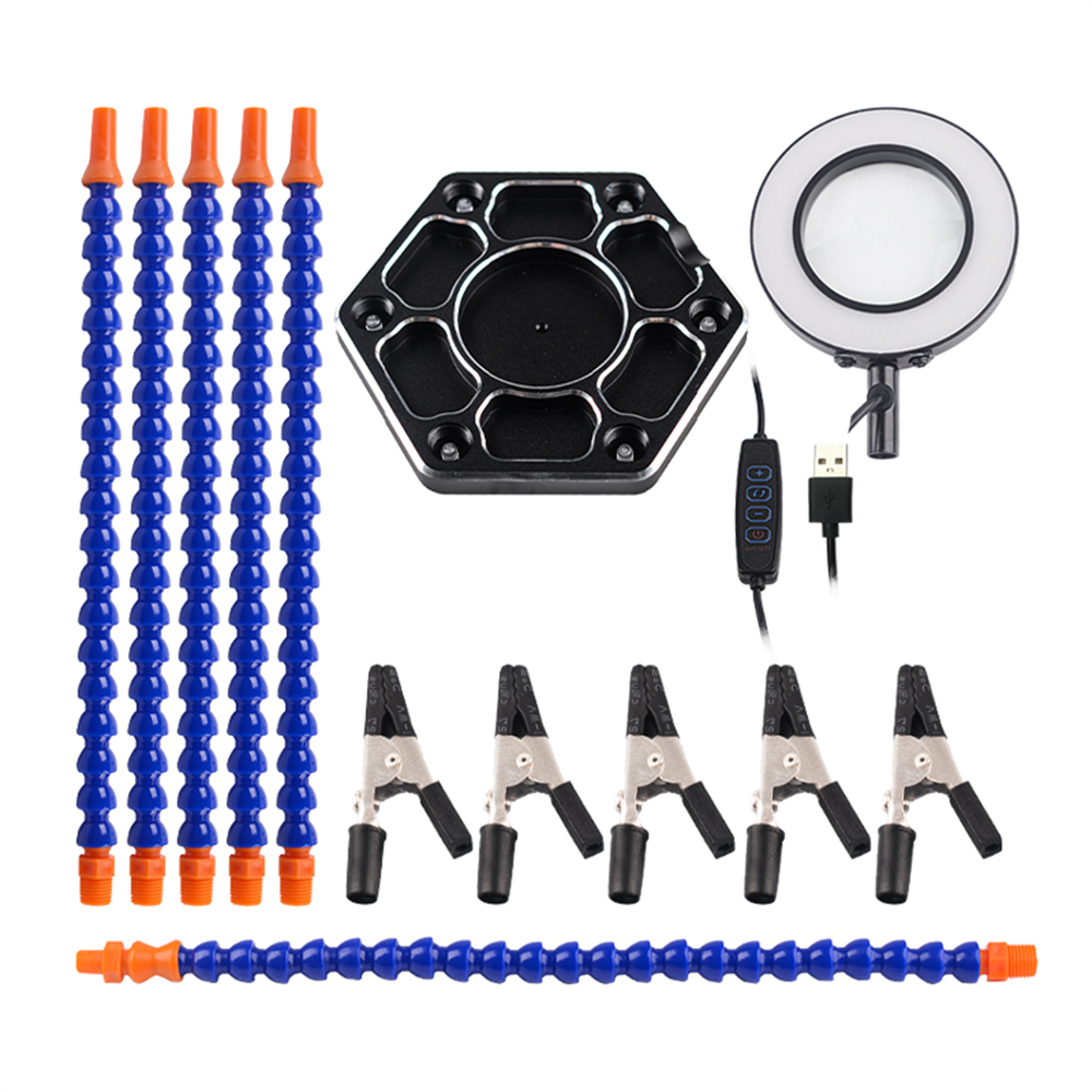 AluminumAlloy6-ClawSolderingStationwithUSBMagnifyingLampAHigh-PoweredSolutionforPrecisionWorkandHobb-1989897-5