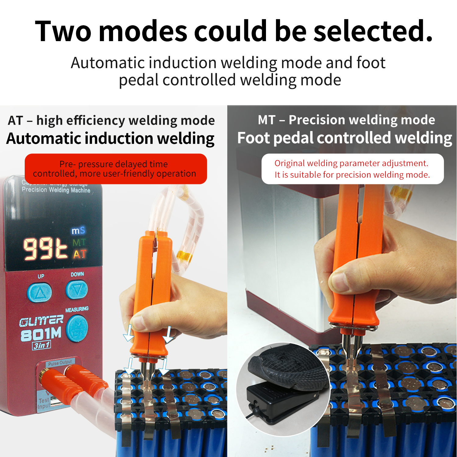 GLITTER801MEnergy-StoragePrecisionPulseSpotWelder11600WDualFunctionToolsAutomaticInductionandFootPed-2006038-3