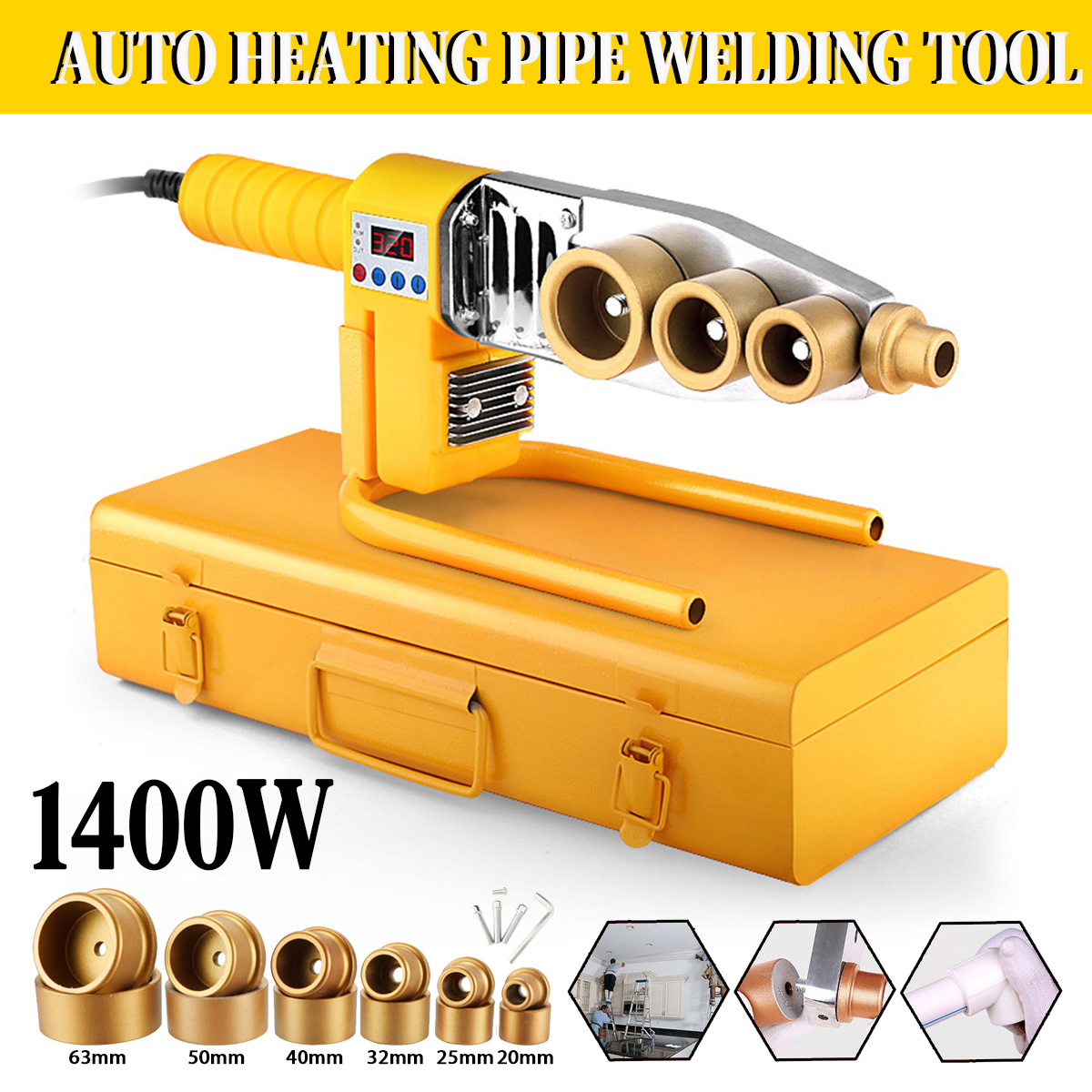 PipeWeldingMachine60080010001200W20-110mmPipeSolderingIronPlasticWeldingToolPPPPRPBPETubeHeatingHotM-1861622-3