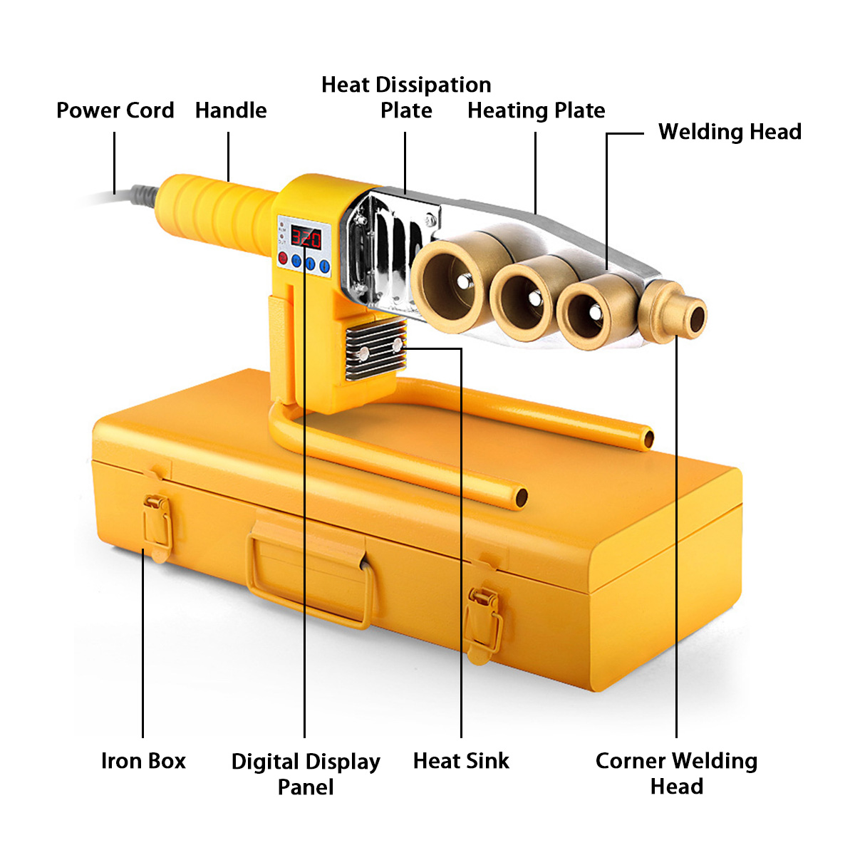 PipeWeldingMachine60080010001200W20-110mmPipeSolderingIronPlasticWeldingToolPPPPRPBPETubeHeatingHotM-1861622-8