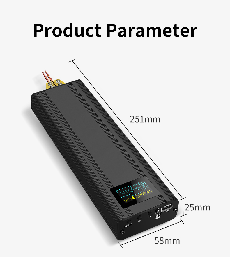 PortableHandheldSpotWelderwithLCDDisplay80GearPowerAdjustable5000mAhLithiumPolymerBatteryCapableofMo-2006531-11