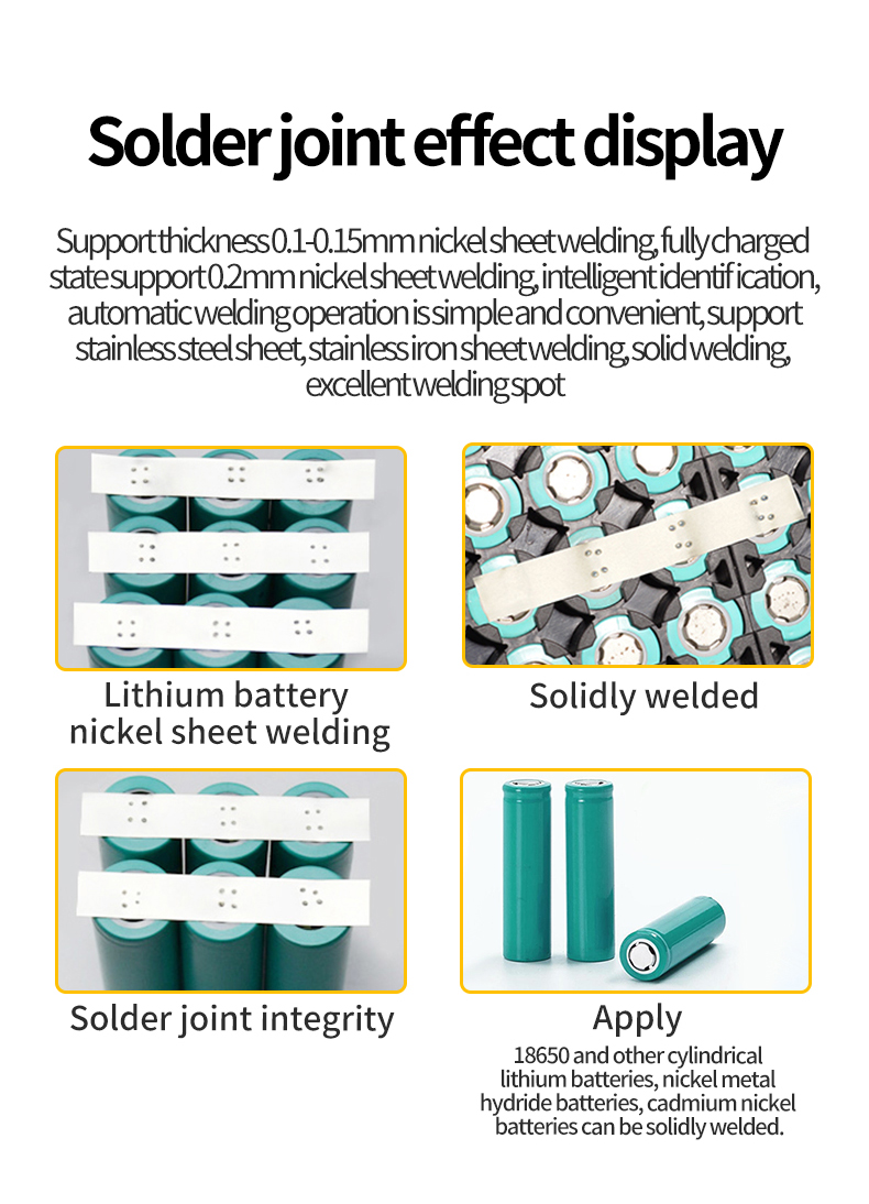 PortableHandheldSpotWelderwithLCDDisplay80GearPowerAdjustable5000mAhLithiumPolymerBatteryCapableofMo-2006531-5