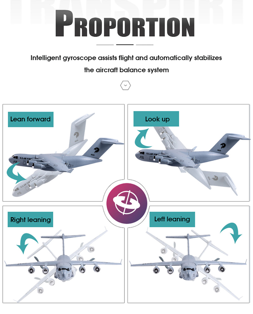 C17C-17Transport390mmWingspan24GHz2CH6-AxisGyroEPPRCAirplaneGliderRTFforBeginner-2001212-6