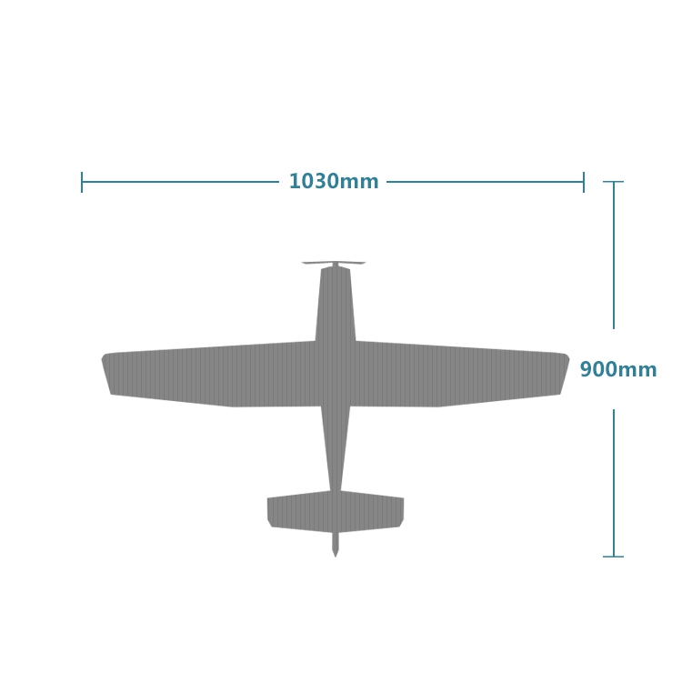 E07171030mmWingspanFixedWingRCAirplaneAircraftKITPNPTrainerBeginner-1418146-2