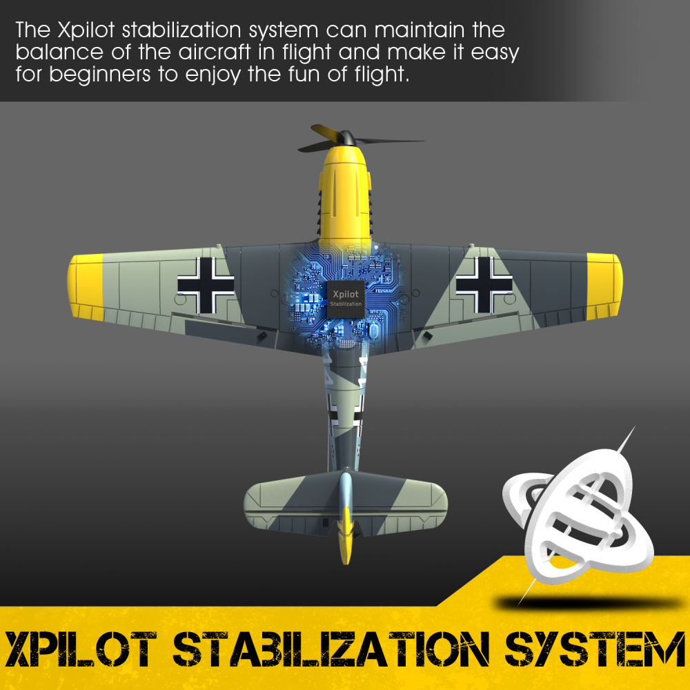 EachineBF109V224GHz4CH400mmWingspan6-AxisOne-KeyU-TurnAerobaticXpilotStabilizationSystemEPPMiniRCAir-1884477-6